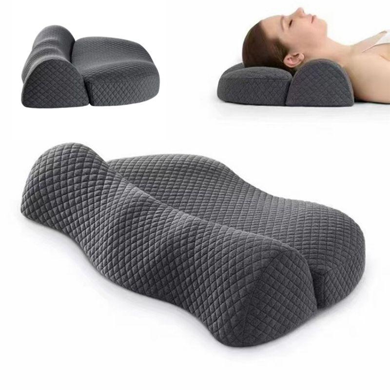 Dobrá Ergonomická Ortopedická Polštář Zpětná trakce Krční Polštář Paměťová Pěna Spací Polštáře Polštář na Hlavu Pro Spáče na Boku