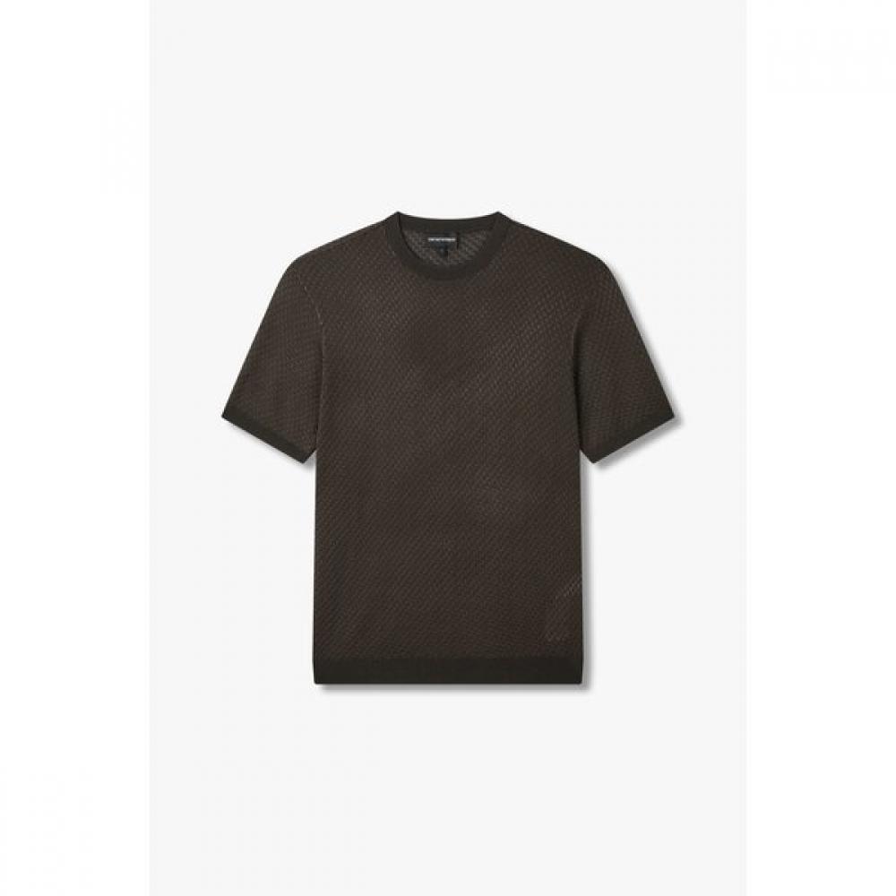 Emporio Armani Men S Cotton Blend Short Sleeve Knit  A515128031 S