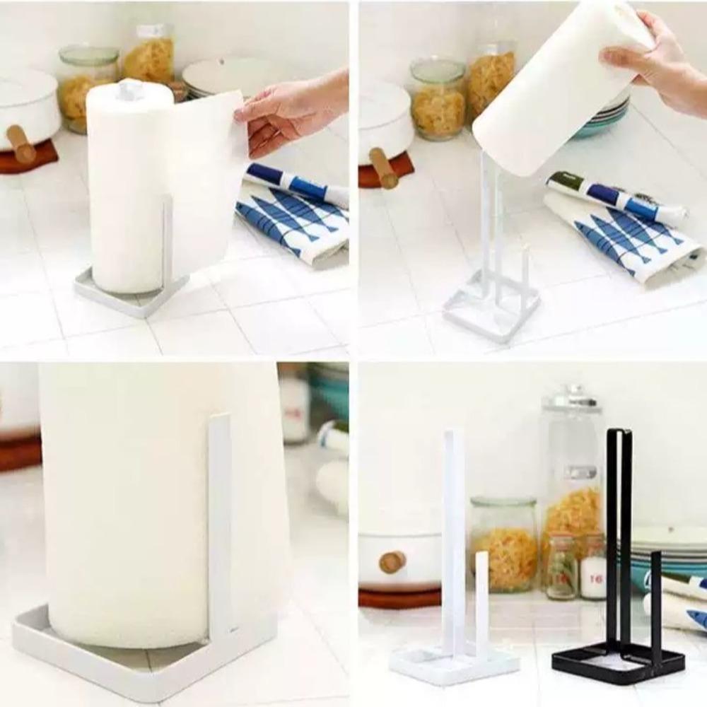 Non Slip Roll Paper Towel Holder Free Standing Tissue Dispenser Face Towel Rack  for Bathroom