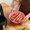 Silicone Air Fryer Liner with Dividers Non-Stick Baking Mat for Toaster Oven & Grill Reusable Dishwasher Safe Heat Resistant Air