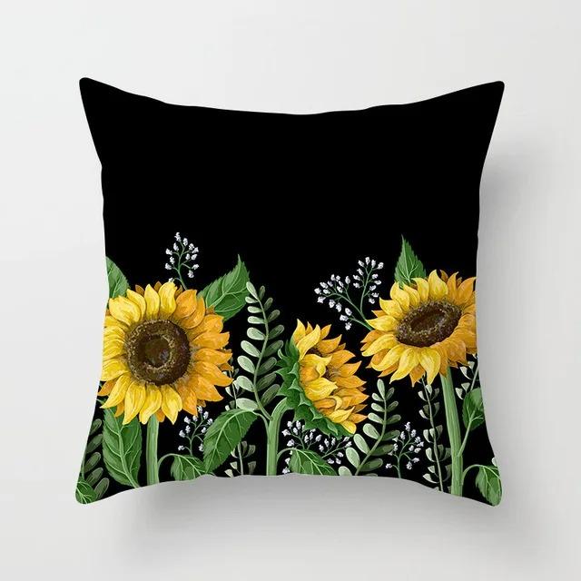 Sunflower Decorative Pillowcase Living Room Office Home Pillowcase Car Ornaments