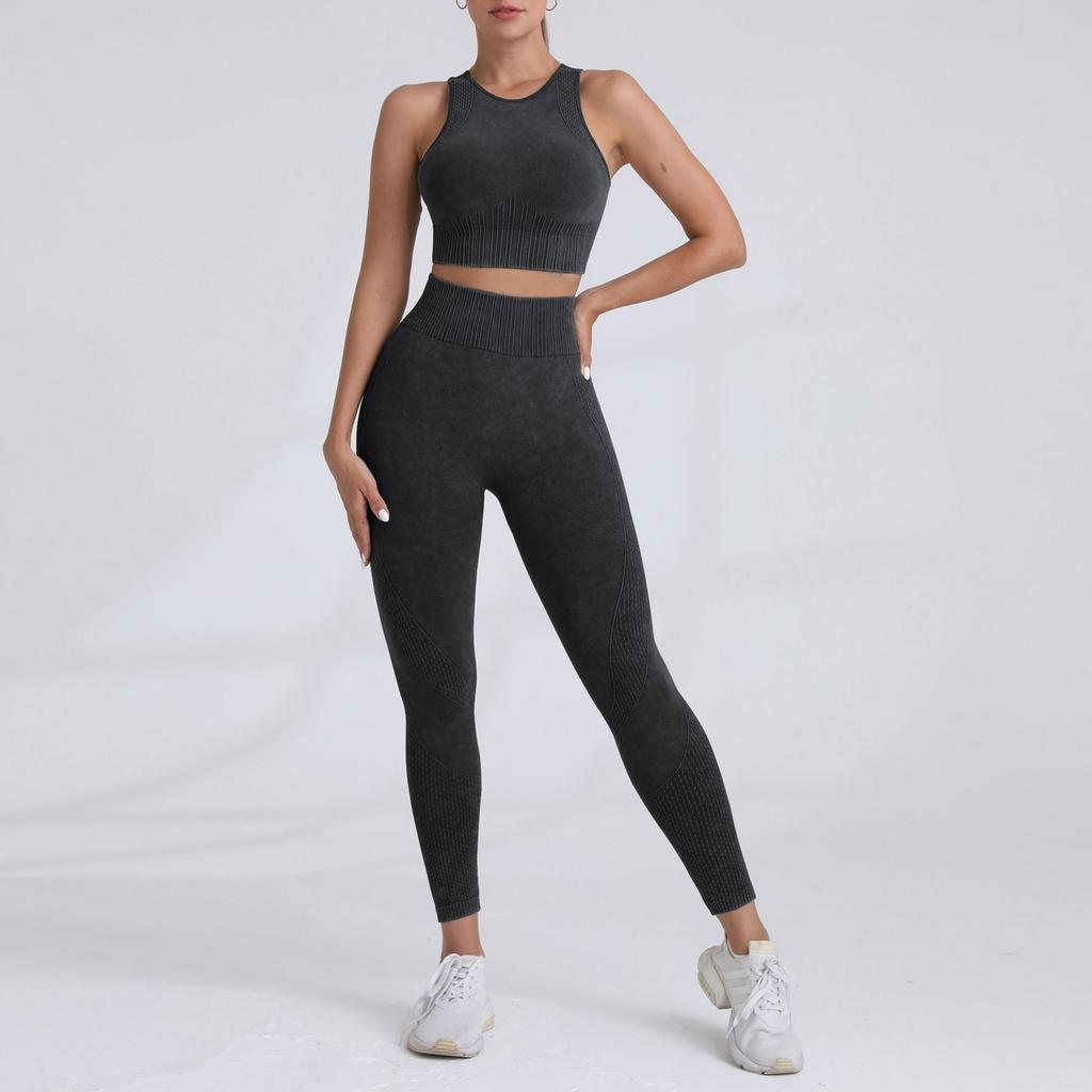 Women's Sports Bra Vest, High Waist And Hip Lifting Fitness Pants, Yoga Suit Set