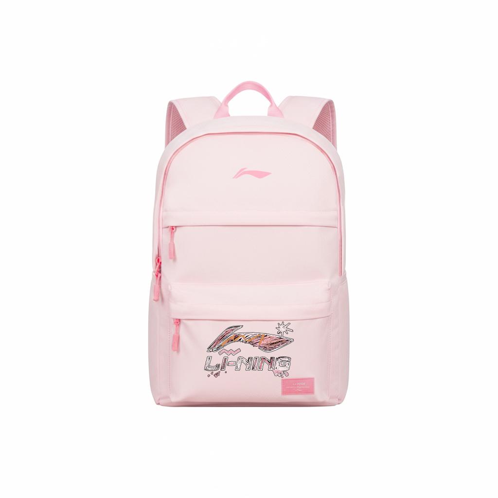 Li Ning Polyester Backpack Unisex Furong Pink YBSV039-7A2