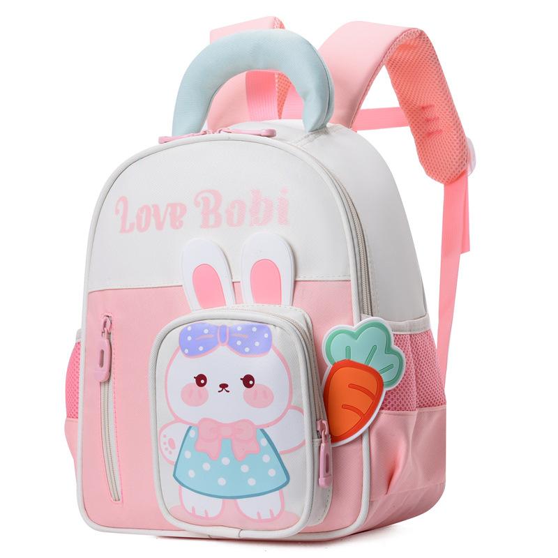 Children's Kindergarten Schoolbag Cute Daughter Small Schoolbag Cartoon Dinosaur White Bunny Boy Backpack