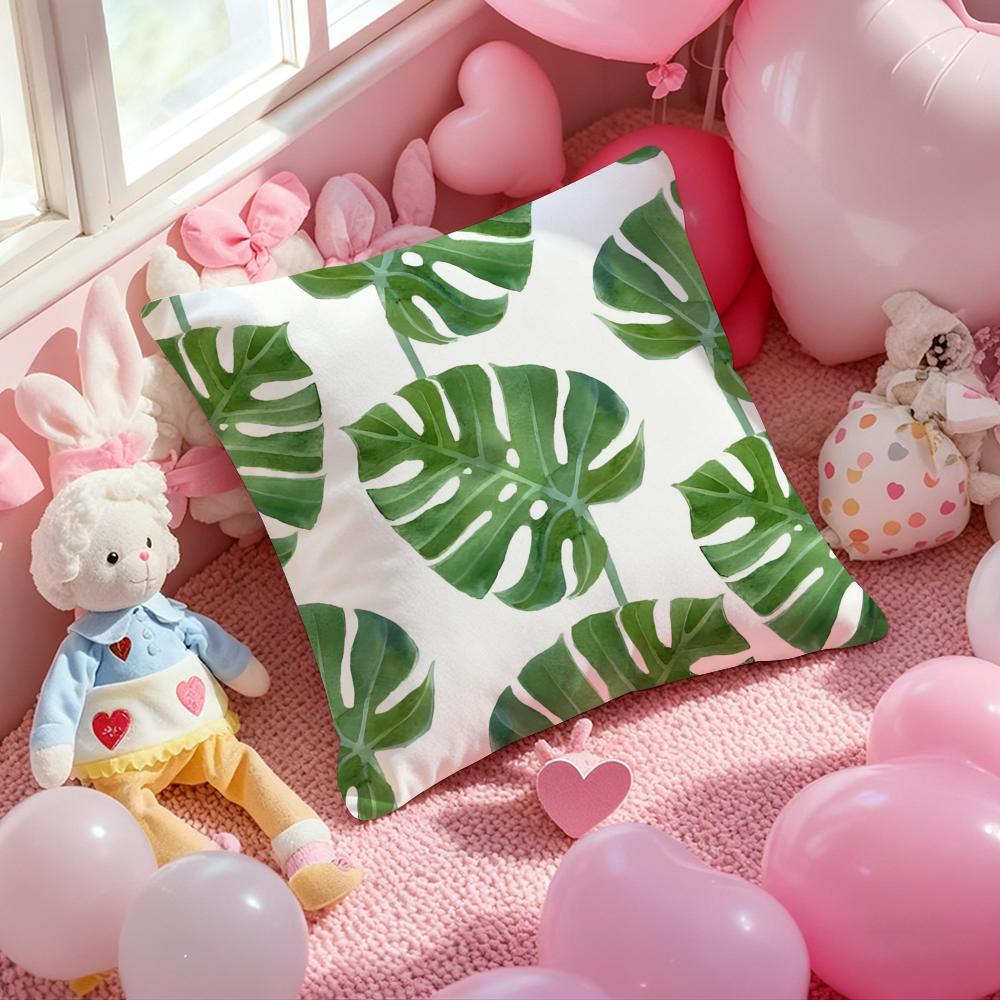 Modern style Leaf Cushion Cover Pattern Printed Pillowcase for Living Room Sofa Cushion Cover & Bedroom Decor