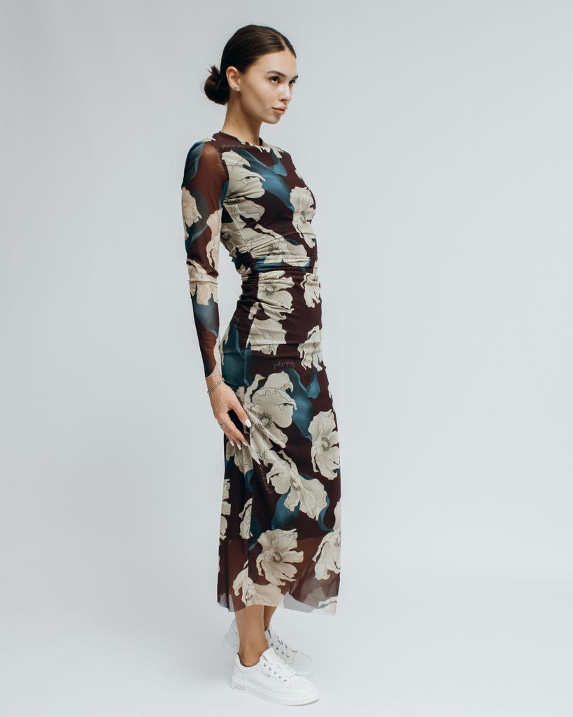 Платье длинное приталенное Samsara 6429 36 коричневый