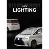 Electric Door 1/18 Lexus LM300 MPV Alloy Luxy Car Model Diecast Metal Vehicles Car Model High Simulation Sound and Light Kids Toy Gift
