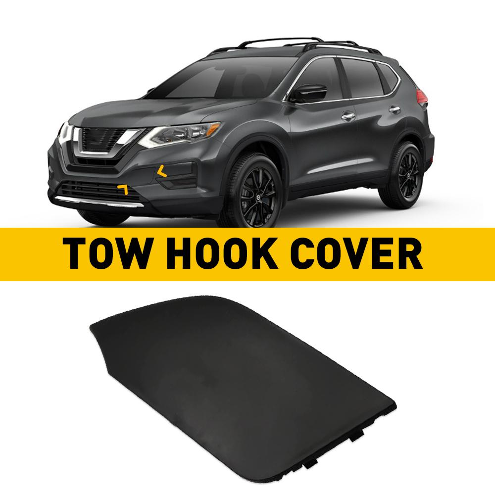 Front Bumper Tow Hook Eye Cover Cap For Nissan Rogue 2017 2018 2019 2020 OE 622A0-6FL0H Only Fit Standard Model