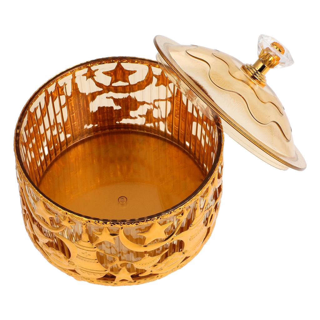Middle Eastern Eid Celebration Round Serving Tray Elegant Intricate Design Vibrant Colors Candy Nut Chocolate Holder Festive