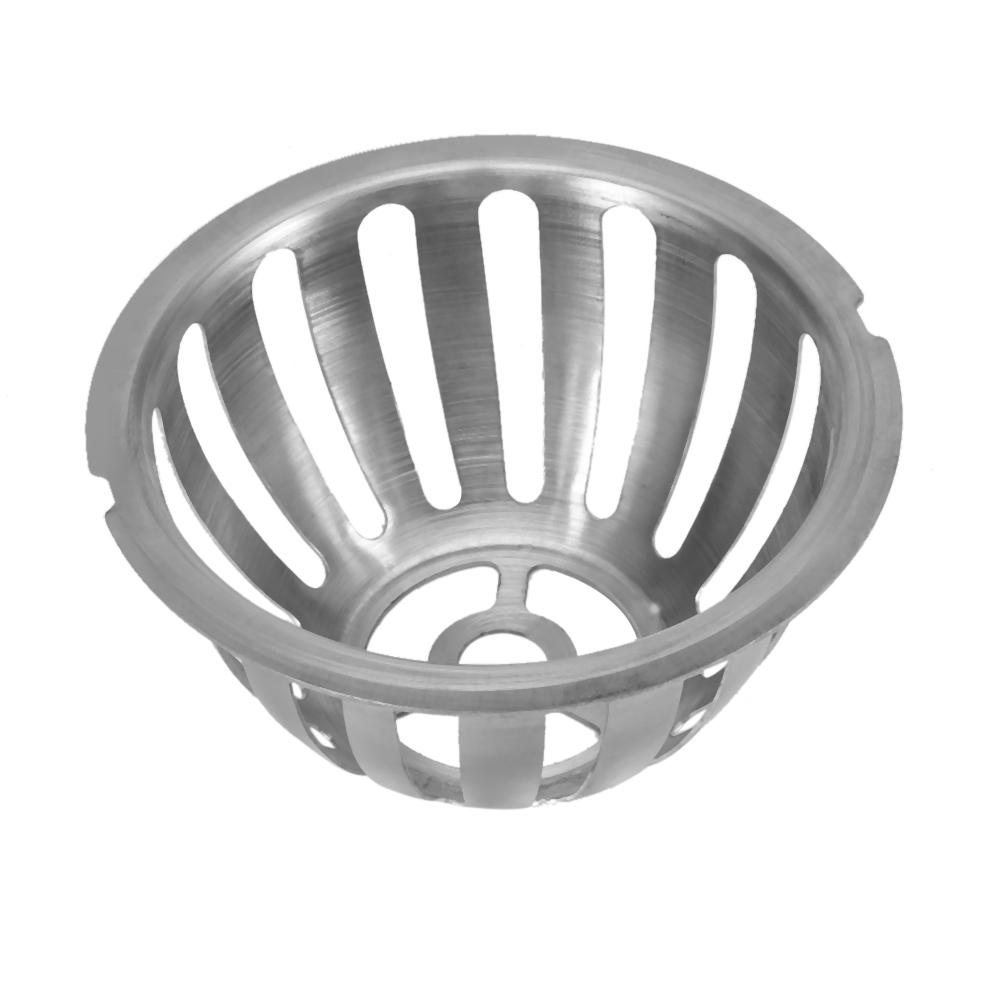 2 Stück Edelstahl Runde Form Verstopfungssicherer Dachablauf Bodenablauf für Garten Balkon(75 mm)