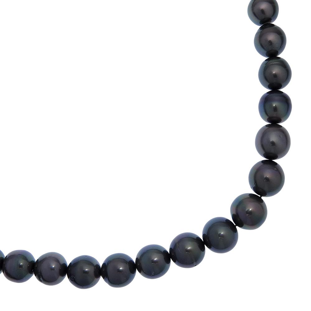 Necklace Black Cultured Pearl/Silver 66g Women Used