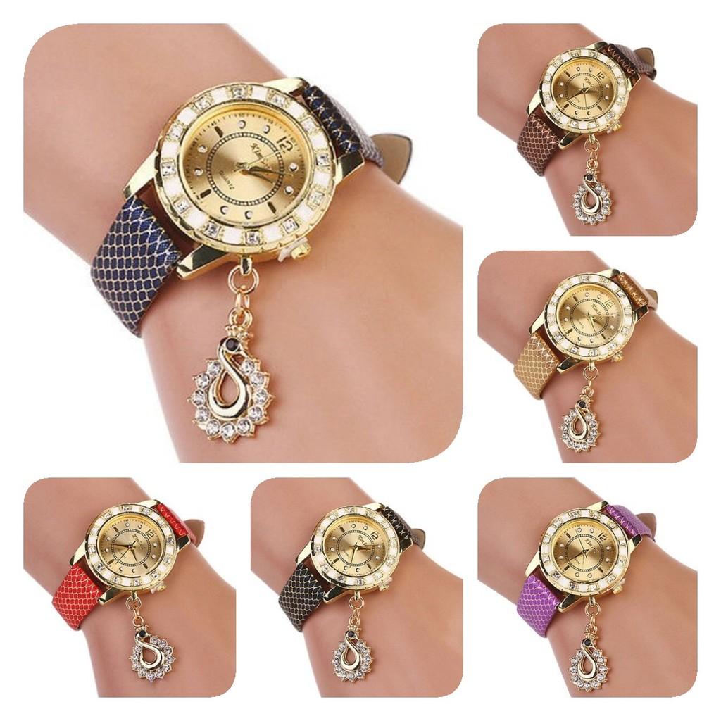 Elegant Kimseng Women's Quartz Watch With Swan Pendant Stylish Design And Unique Colors