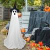 Yousheng Halloween Dekorationen für Außen DIY Großer Beleuchteter Weißer Stoffgeist mit LED Lichterkette für Zuhause Veranda Hofdeko