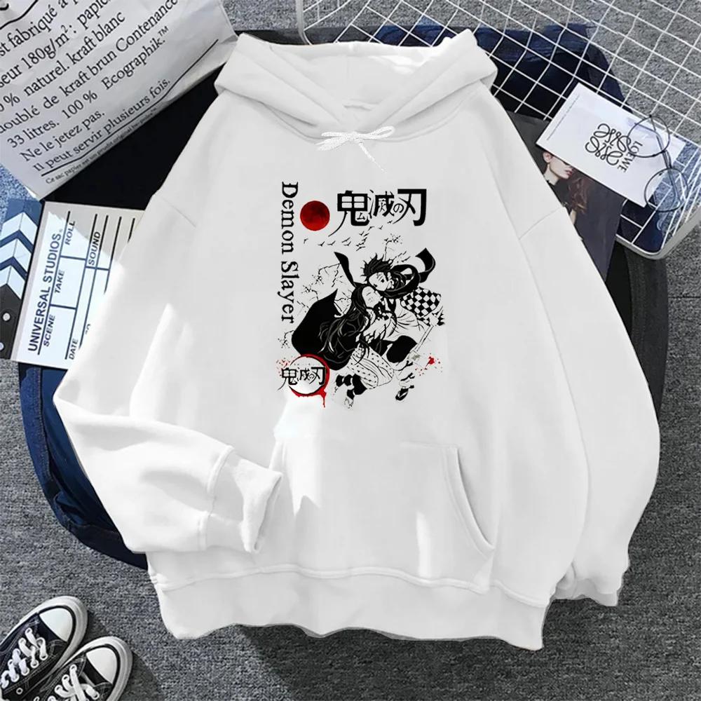 New Cute Nezuko Anime Print Hoodies Women Demon Slayer Manga Sweatshirts Tanjiro Kimetsu No Yaiba Hoodie Harajuku Streetwear