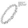 Bracelet Sparkling Cubic Zirconia Heart Shape Women Bracelet Lightweight Magnetic Therapy Bracelet with Secure Clasp