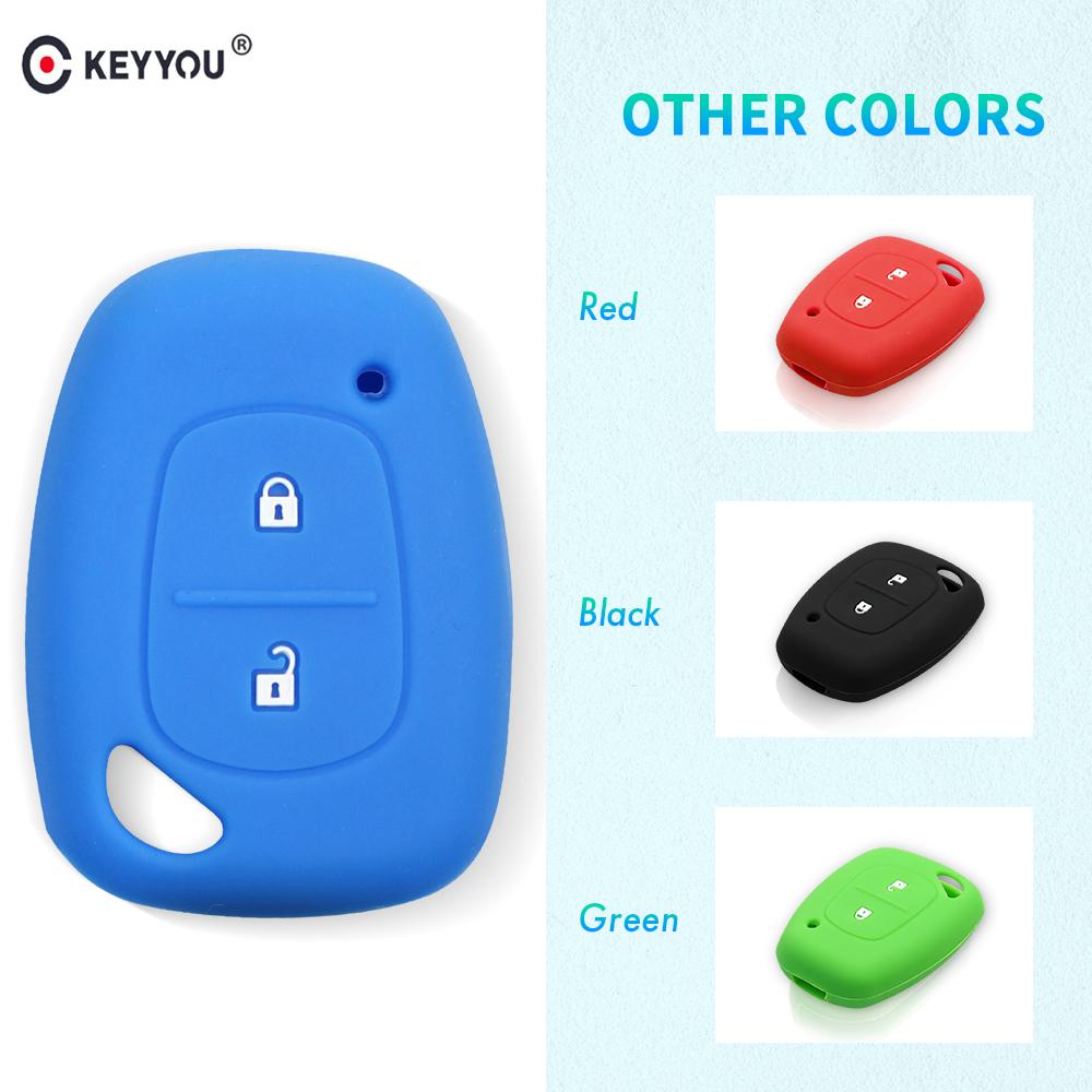Silicone Car Key Fob Cover Case 2 Button For Renault Kangoo Traffic Master For Opel Vivaro Movano For Nissan Remote Shell