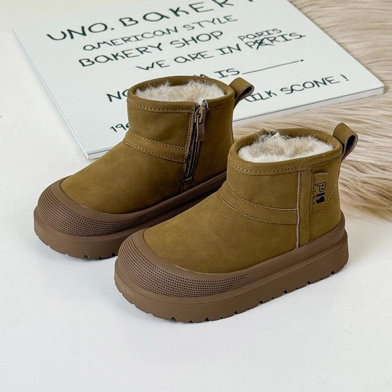 Children's baotou snow boots winter new classmates waterproof and non-slip boys and girls large cotton warm boots
