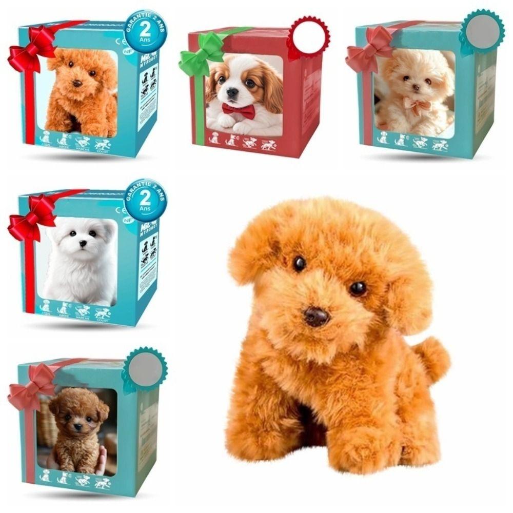 Tail Wagging Realistic Robotic Puppy Simulation Walking Dog Toy Plush Robot Dog  Adults Children