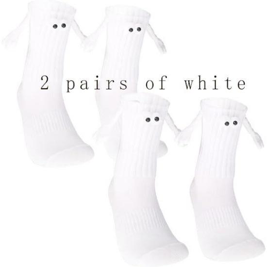 Couple socks magnetic hand in hand for a lifetime Halloween socks black white unisex hand in hand good friend socks