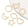 6pcs Gold Color Stainless Steel Geometric Bezel Frame Charms Pendants for DIY Earring Necklace Jewelry Making Findings Supplies
