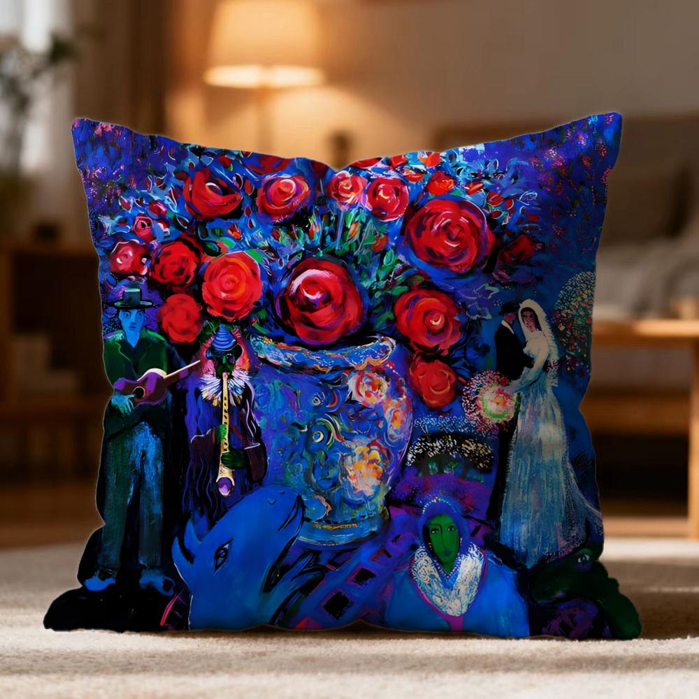 Популярная наволочка M-M Марк Шагал Мягкая стирающаяся наволочка для подушки Многоцелевая для дивана кровати путешествий офиса 30cmx30cm