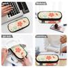 Pencil Case High Capacity Secure Zipper 300D Polyester with Main Compartment Mesh Pocket and Pen Slots for Teens and Students