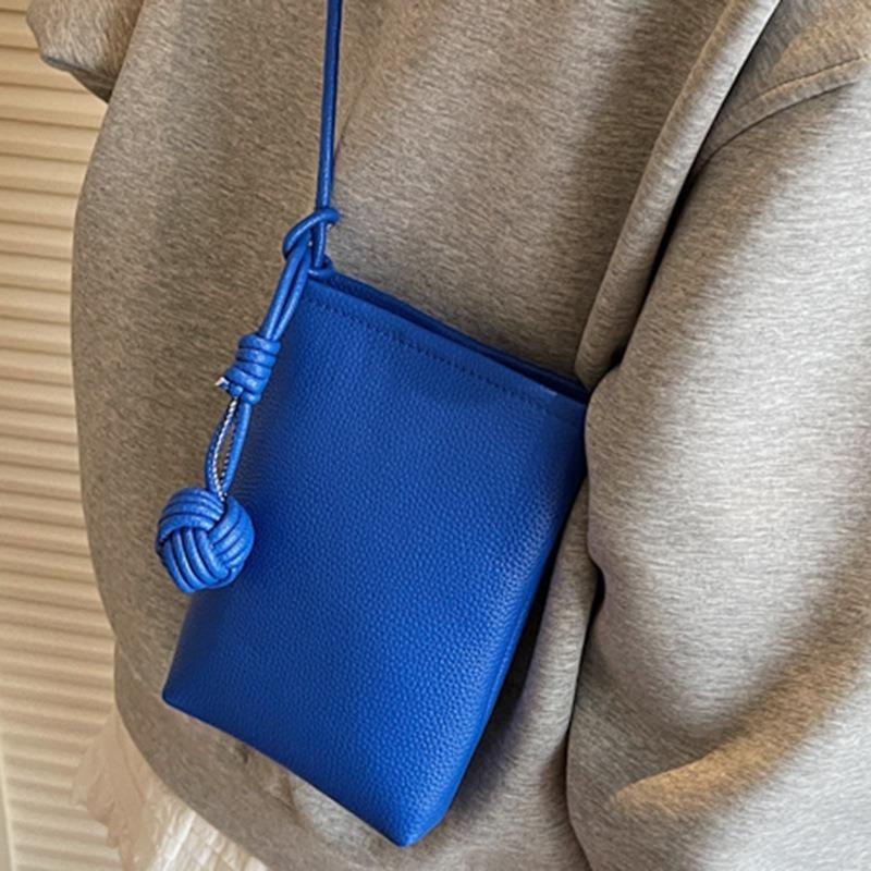 Candy color lychee pattern mobile phone bag, new summer mini small bag, walking bag, shoulder messenger bag.