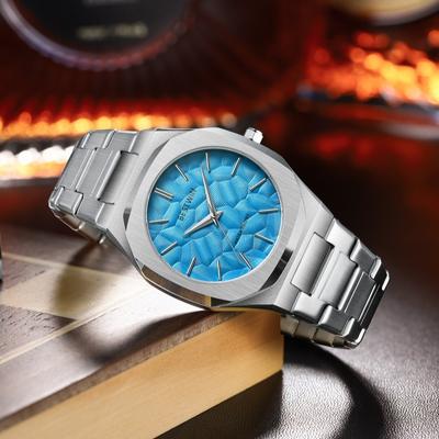 Men's Watch Embossed Leaf Characteristic Face Quartz Waterproof Watch