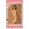 Sex Lingerie Set Sexy Hot Three-point Feather Cute Bow Halter Crotch Temptation Uniform Set