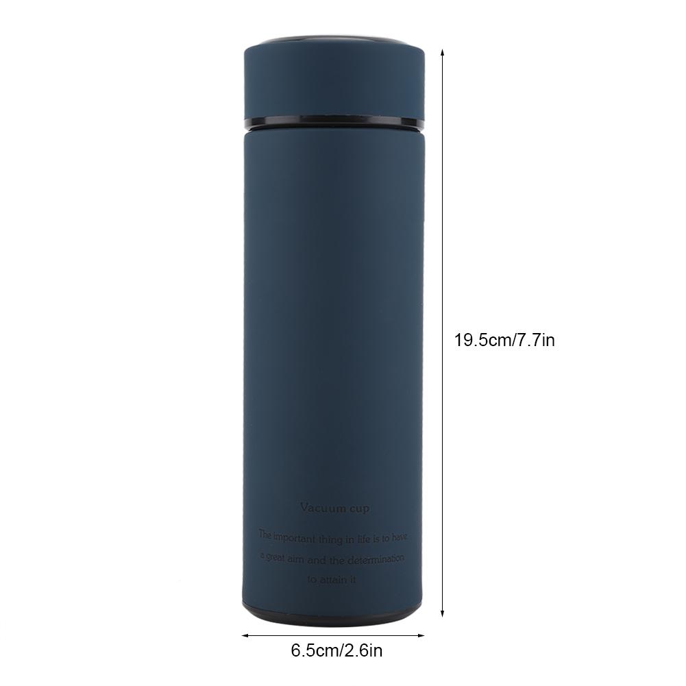 Stainless Steel Water Cups Tea Mugs Vacuum Bottle (Dark Blue 500ML)