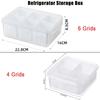 4/6 Compartments Refrigerator Storage Box, Food Vegetable Fruit Storage Box, Refrigerator Storage Rack, Drain Basket