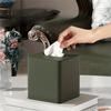 Magnetic Closure Square Tissue Box Roman Column Stripe Car Tissue Holder Living Room