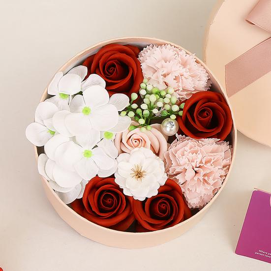 Decorazioni Matrimonio Fiori Di Sapone Alla Rosa In Scatola Regalo - Decorazione Floreale Profumata | Per San Valentino E Feste Regalo Donna