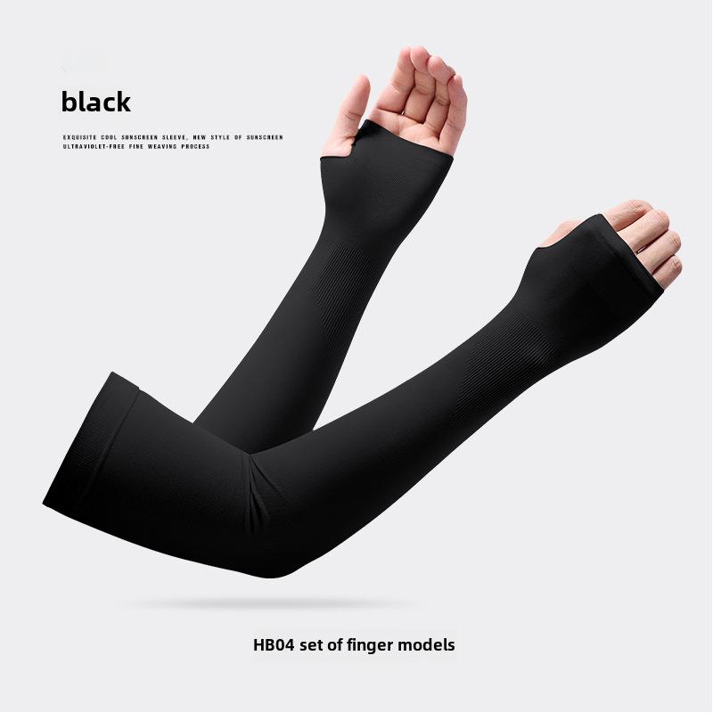 Ice Silk Sun Protection Sleeves for Men and Women: Breathable, Comfortable Summer Arm Shades for Cycling and Outdoor Sports - HB04.