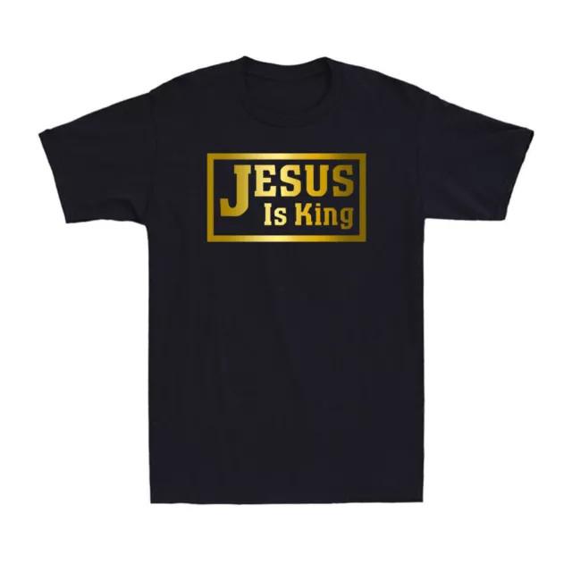 Jesus Is King Funny Christian Religion 100% Cotton Tee for Unisex L