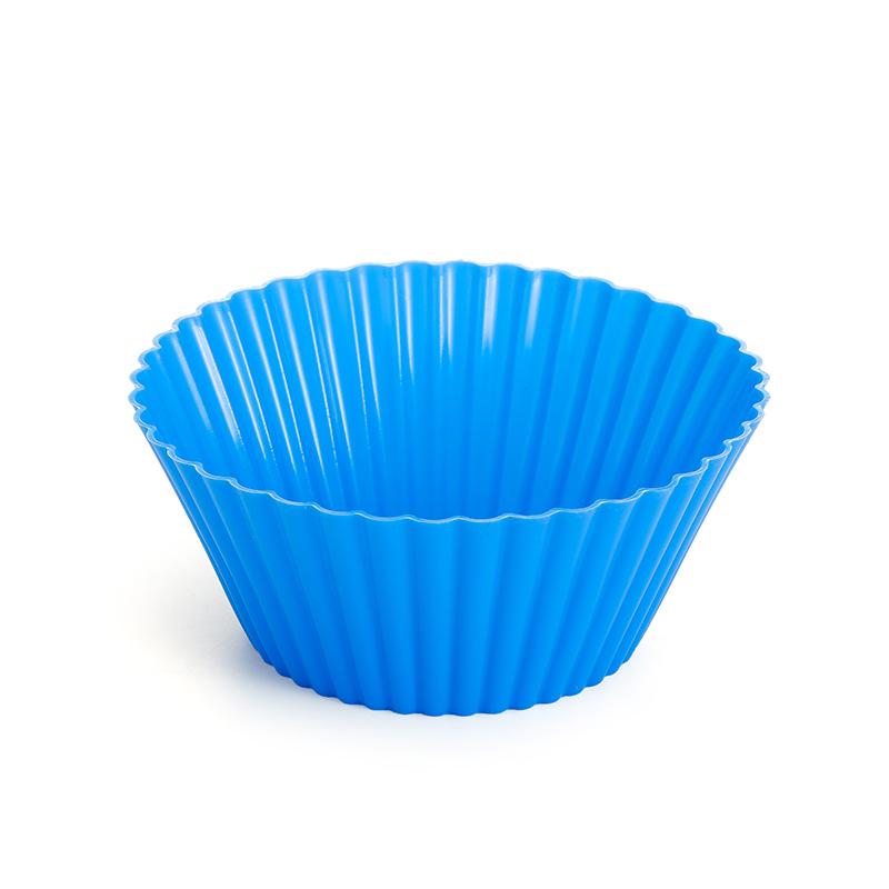 High-Temperature Resistant Round Silicone Cake Tart & Muffin Mold - 7CM Diameter