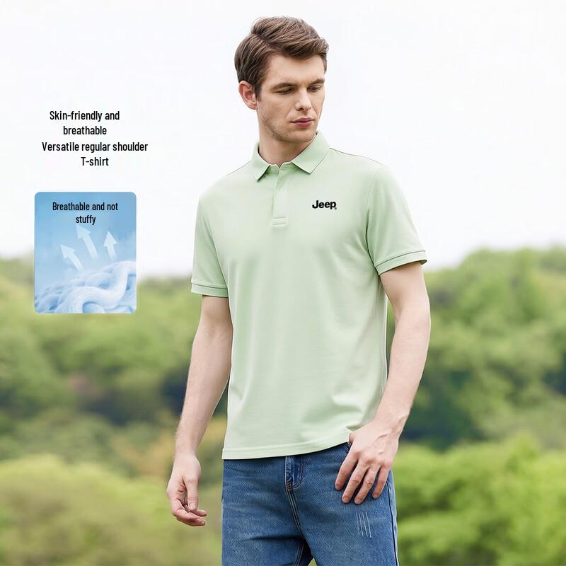Jeep Men s Business Casual Short Sleeve Polo Shirt 3XL
