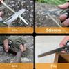 Durable Metal Multitool Pliers with Sharp Blade Wire Cutter Screwdrivers Scissors Multi Function Tool for Outdoor Camping Hiking