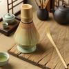 Saehyotei Matcha Tea Ceremony Set, 3-Piece Bamboo Set with Chasen (100-Standing), Chashaku (Tea Scoop), and Chasen Fixer, Perfect for Beginners,
