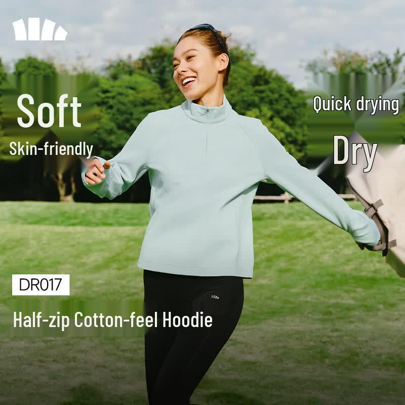 Bananaunder Women's Quick-Dry Half-Zip Sweatshirt