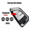 14MM Remote Car Key Stickers Emblem Accessories For Toyota Yaris Corolla Avensis Aygo Vitz Vios Yaris Mark-X Mirai
