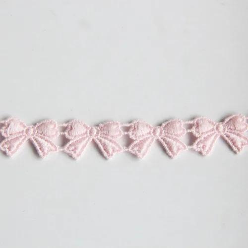 

2 ярда/партия бант вышитый водорастворимый кружевной ленты DIY швейная ткань для одежды черный белый ручная работа поделки 1 см шириной 2yards розовый