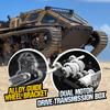 RC Tracked Tank With Full-Proportional Remote Control Car Powerful Offroad For All Terrains With Led Lights And Alloy Door Open
