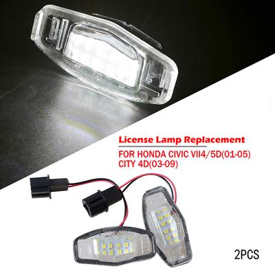LED Rear License Plate Light White Fit For Honda Odyssey 99-04 City Mk4 02-08 Accord 03-12 Acura MDX RL TL Car