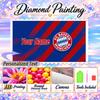 Bayern Munich 5D DIY Diamond Painting Custom Name Text, Full Drill Rhinestone Mosaic Art Home Gift