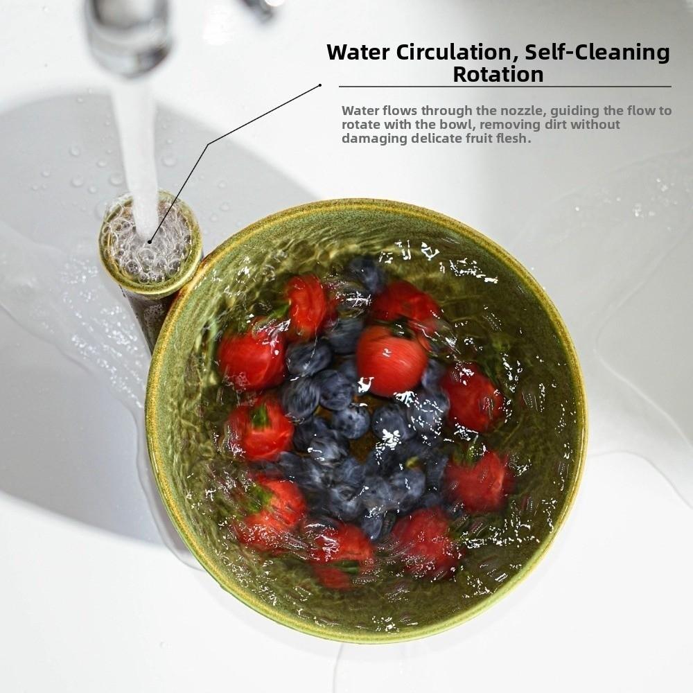 Keramik Beerenschnecken Schüssel Eingebaute Ablauflöcher Obstspülschüssel Gemüsewaschschüssel Obstspülen