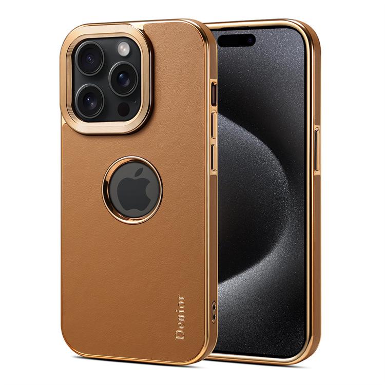 

Захисний чохол ручної роботи з натуральної шкіри для iPhone 15 Pro Max, 14 Pro, 13 PM iPhone 15 Pro хакі