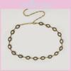 Vintage Metal Hollow Woman Waist Chain With Crystal Buckle For Summer Fashion Accessory