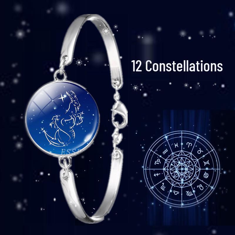 Braccialetti Coppia Dodici Costellazioni - Design White K, Stile Coreano Trendy per Studenti