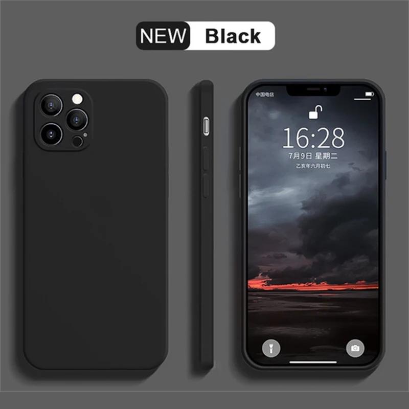 Fundas Silicone Case for Iphone 16 Pro Max Shockproof Liquid Silicon Protective Phone Back Cover for Iphone 15 14 13 12 11 Case